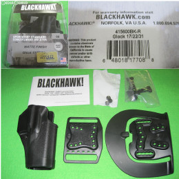 [買取]BLACKHAWK!(ブラックホーク) スポーツスター スタンダード CQC コンシールメント ホルスター グロック17/22 ブラック 右利き用(#BPG-CQC415600-bk-r)
